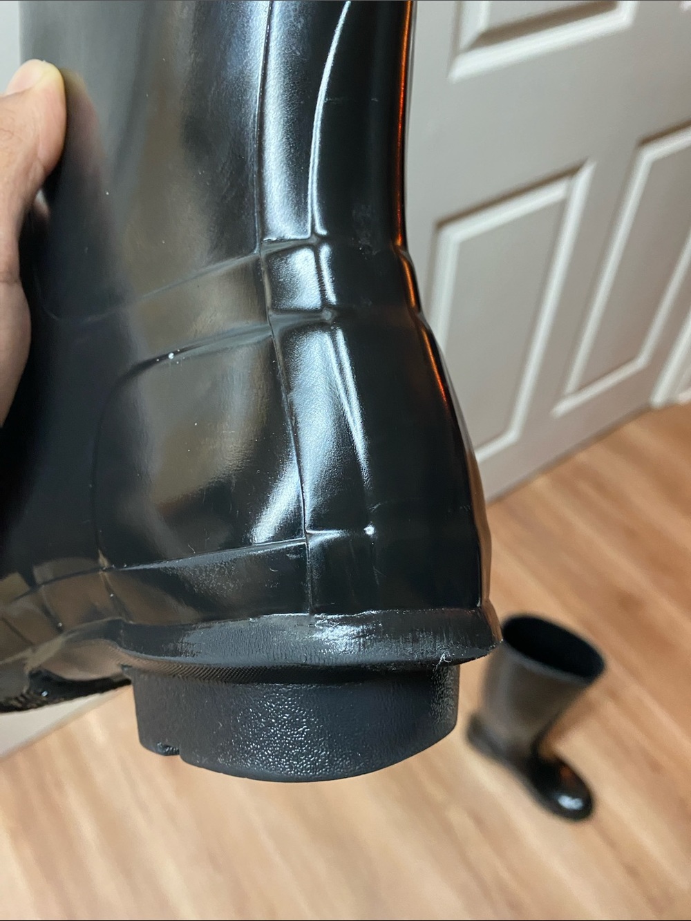 HUNTER Original Tall Gloss Rain Boot Women's Size 6 WFT1000RGL-BLK - Picture 10 of 14